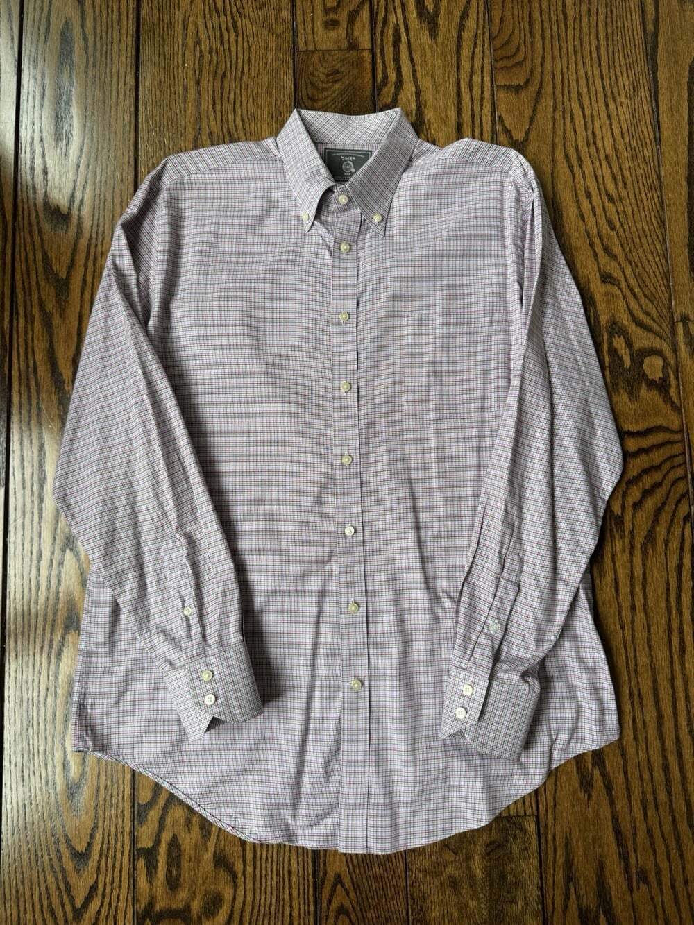 Maker & Company Men's Long Sleeve Button Front Shirt Plaid, Size XL